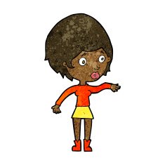cartoon concerned woman reaching out N7
