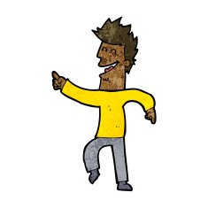 cartoon man pointing and laughing N24