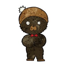 cartoon little black bear N5