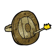 cartoon shield with arrow N6