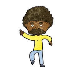 cartoon seventies style man disco dancing N7