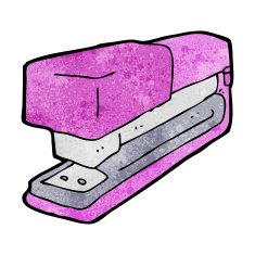 cartoon office stapler N6