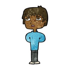 cartoon unhappy man N12
