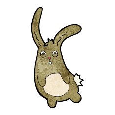 Funny cartoon rabbit N29