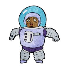 cartoon space man N29