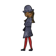 Cartoon Female Spy N24