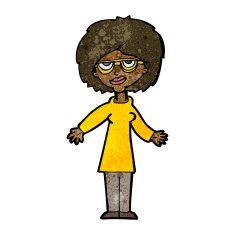 Cartoon Woman Wearing Glasses N15