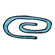 cartoon paperclip N14
