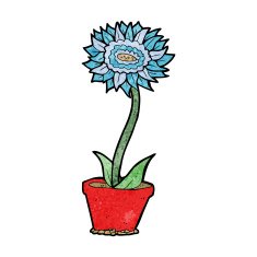 cartoon flower in pot N9