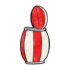 cartoon painted barrel N5