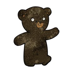 cartoon black bear cub N37