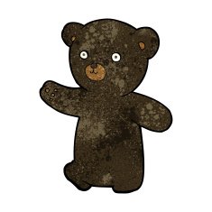 cartoon black bear cub N39
