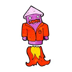 cartoon firework in business suit N6