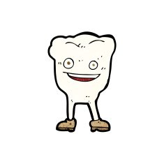 cartoon happy tooth character N3