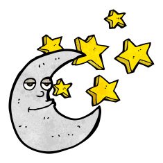 happy cartoon moon N6