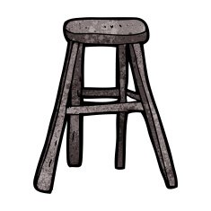 cartoon wooden stool N10