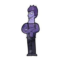 cartoon happy vampire N26
