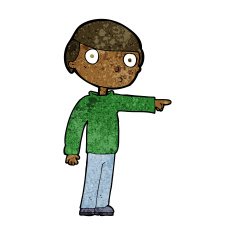 Cartoon Man Pointing N137
