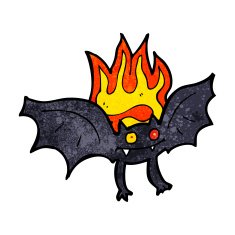 cartoon vampire bat N25