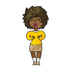 cartoon screaming woman N7