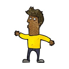 cartoon surprised man N95