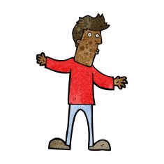 cartoon curious man N44