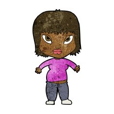 cartoon overweight woman N6