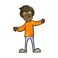 cartoon surprised man N97