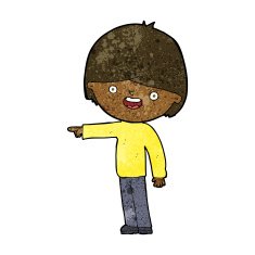 Cartoon Man Pointing N139