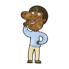 cartoon man with idea N113