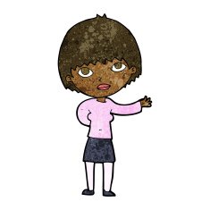 cartoon woman explaining N32