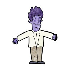 cartoon happy vampire N27