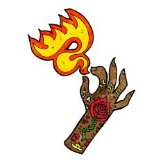 cartoon tattoo hand symbol N5