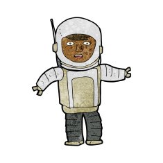 Cartoon Astronaut N95