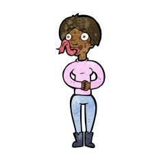 cartoon woman with snake tongue N11