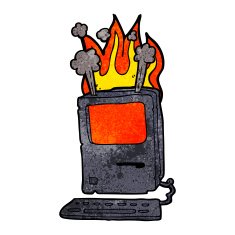 cartoon old computer N29