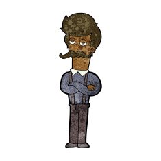 Cartoon Man With Mustache N71