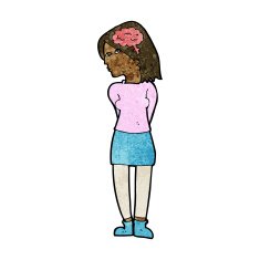 cartoon brainy woman N6
