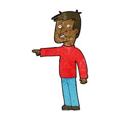 cartoon pointing man N71