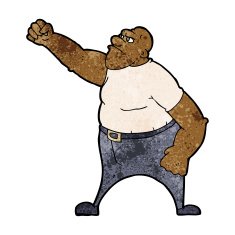 cartoon angry man N72