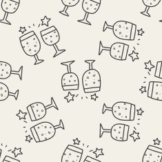 doodle Cheers seamless pattern background N5
