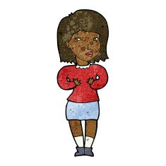 cartoon woman making excuses N11