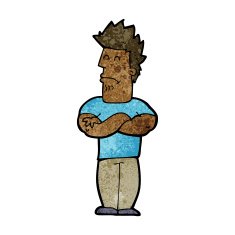 cartoon sulking man N6