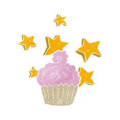 cartoon magical cupcake N11