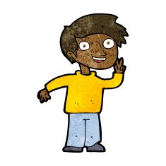 cartoon boy posing for photo N6