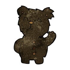 cartoon black bear N32