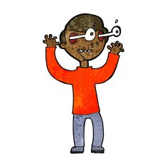 cartoon man with popping out eyes N19