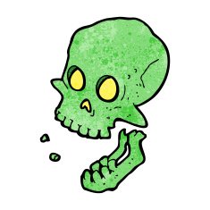 cartoon laughing skull N8