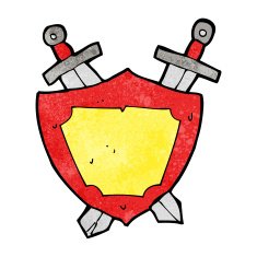 cartoon shield and swords N7
