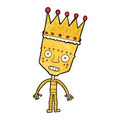 cartoon robot with crown N3